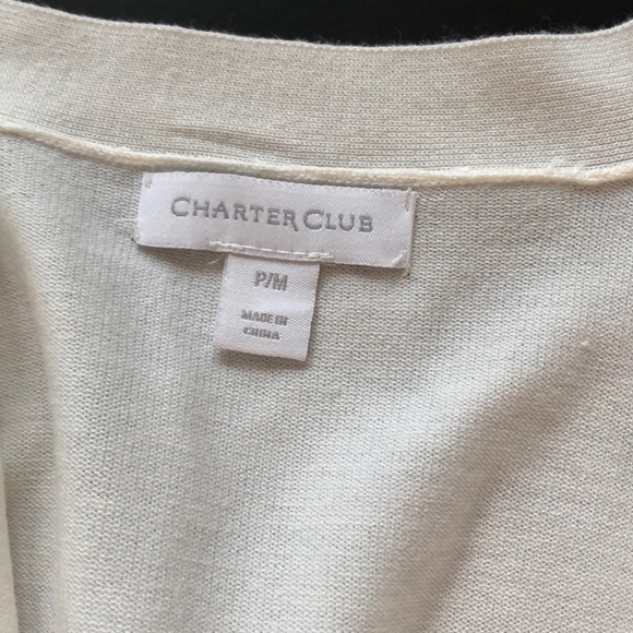 Charter club sweater off white Sz pm - Picture 4 of 7
